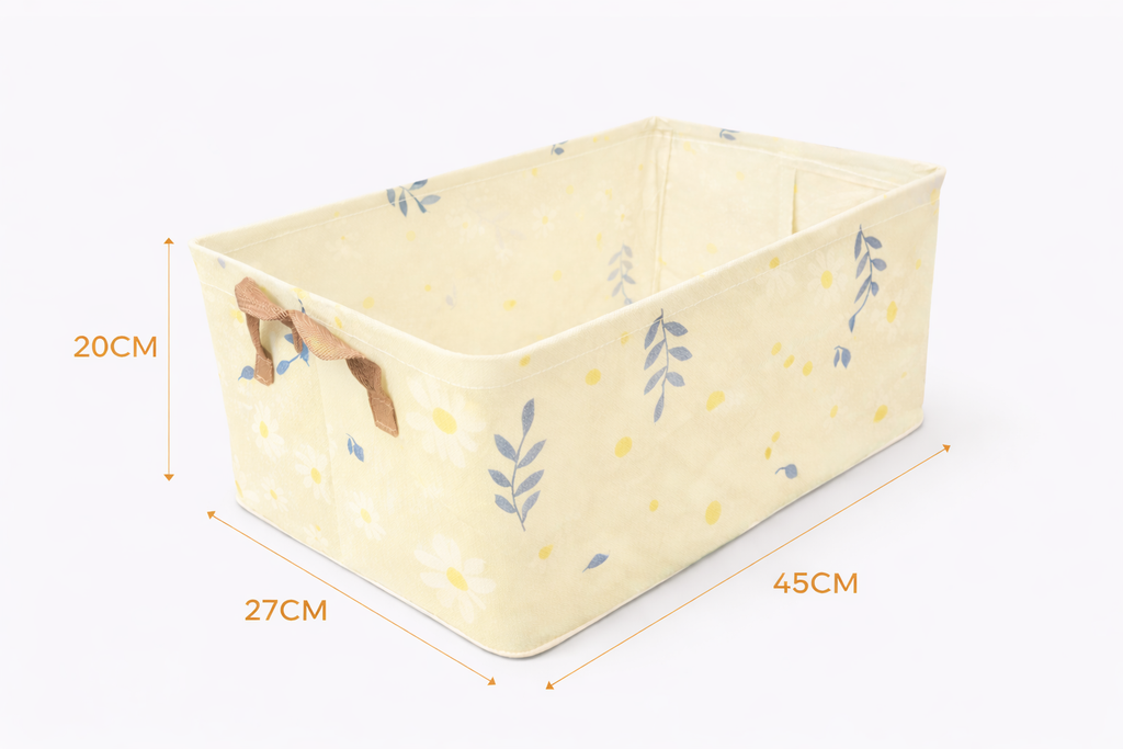 Foldable Fabric Storage Box for Clothes | Wardrobe Organizer with Handles