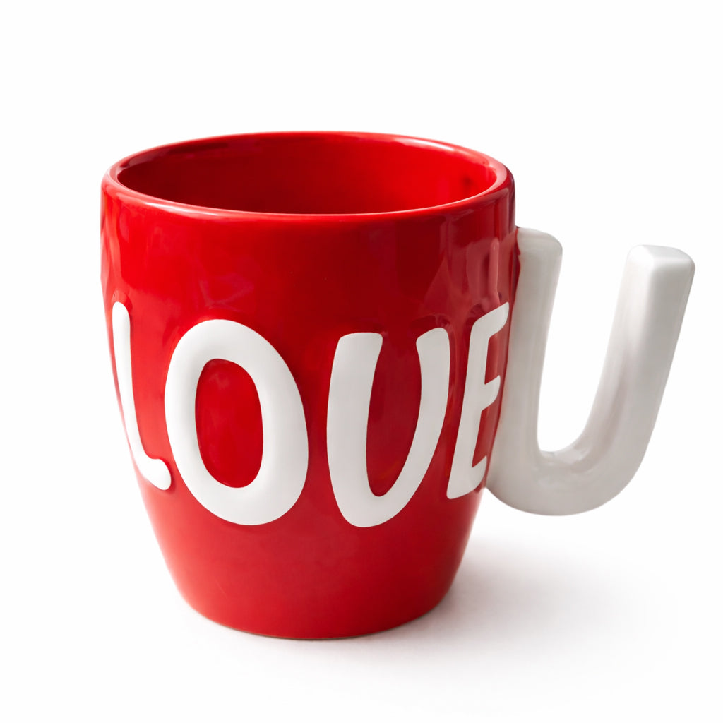 Red LOVE Coffee Mug | Romantic Ceramic Mug for Gifting
